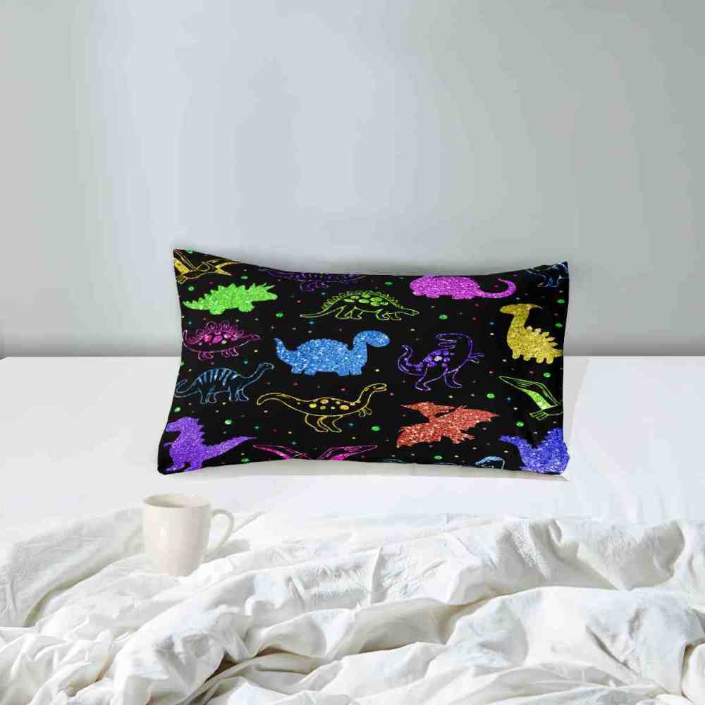 Colorful Glitter Dinosaur Comforter Set for Boys Bedroom Decor | CozyLil