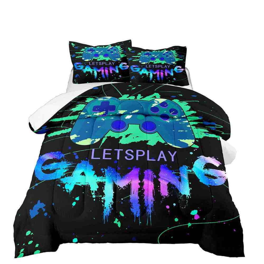 Neon Graffiti Gaming Comforter Set for Boys Bedroom | CozyLil