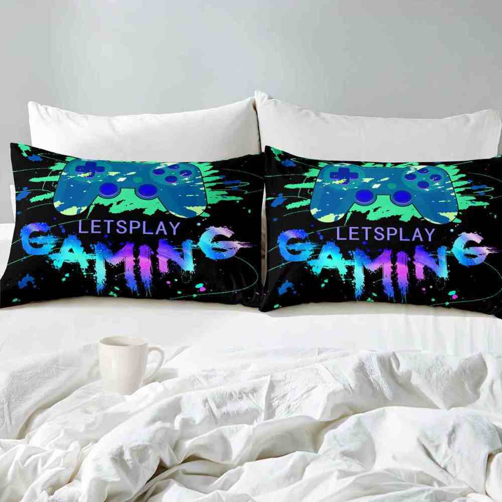Neon Graffiti Gaming Comforter Set for Boys Bedroom | CozyLil