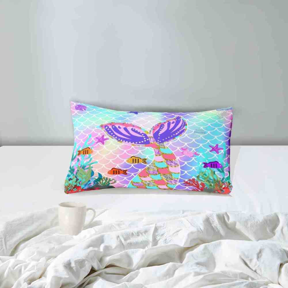 Sparkling Scale Mermaid Tail Comforter Set for Girls | CozyLil