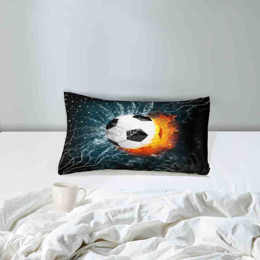Power Strike Flaming Soccer Lightning Comforter Set | CozyLil