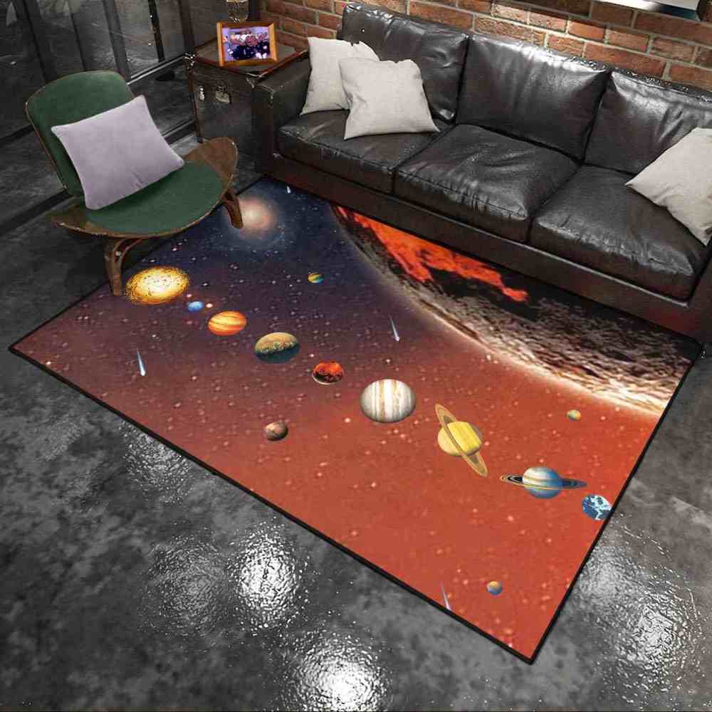 Realistic Solar System Alignment Educational Kids Rug | CozyLil