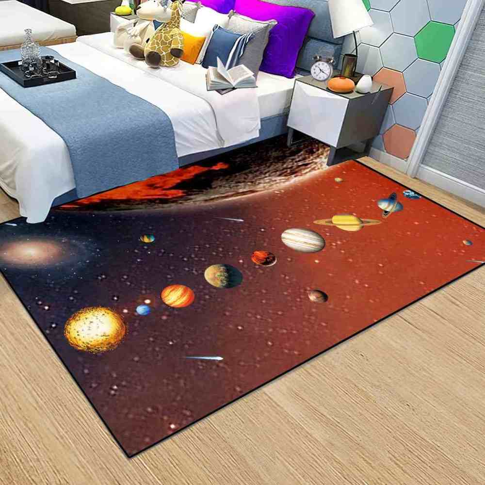 Realistic Solar System Alignment Educational Kids Rug | CozyLil