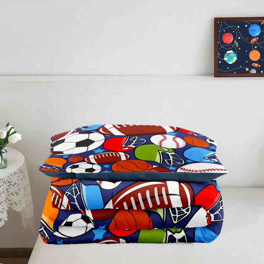 Vibrant Multi-Sport Gear Full Color Comforter Set | CozyLil