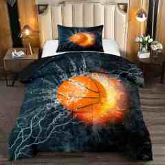 Electric Flaming Basketball Lightning Comforter Set | CozyLil