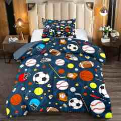 Navy Blue Sports League Comforter Set for Boys | CozyLil