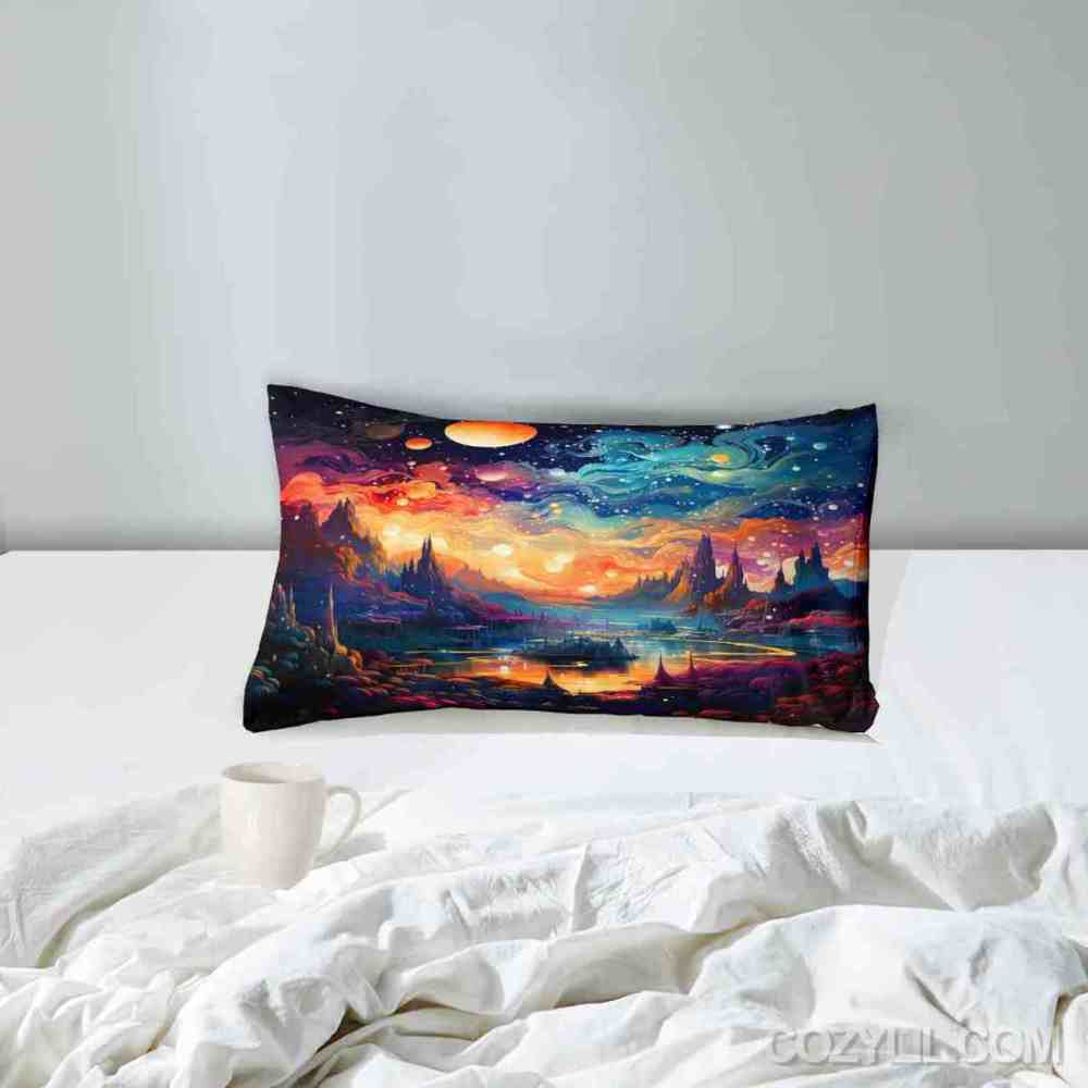 Cosmic Dreamscape Mountains Comforter Set Kids Bedroom Decor | CozyLil