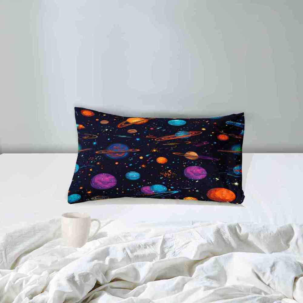 Artistic Floating Planets Comforter Set Teens Galaxy Bedding | CozyLil