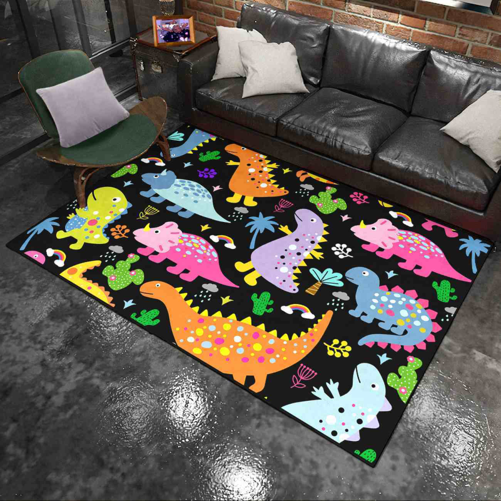 Tropical Palm Dinosaur Kids Playroom Carpet | CozyLil