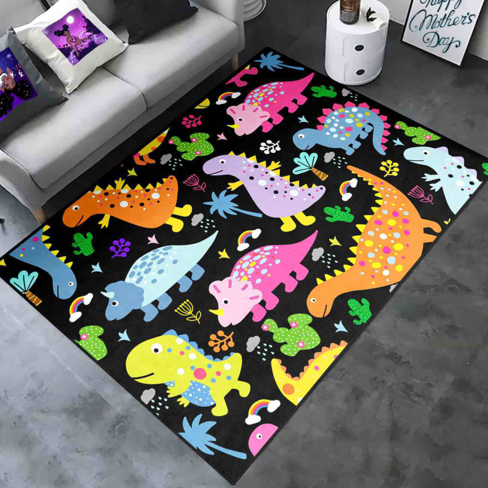 Tropical Palm Dinosaur Kids Playroom Carpet | CozyLil