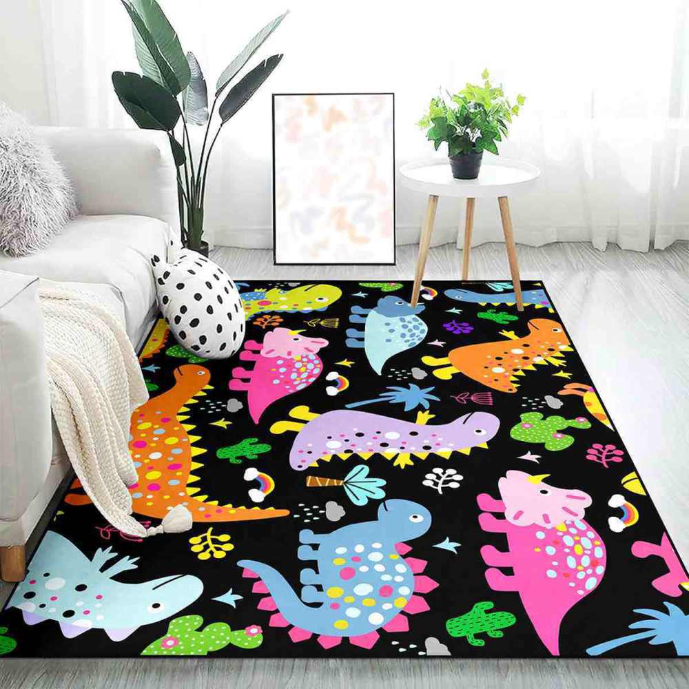 Tropical Palm Dinosaur Kids Playroom Carpet | CozyLil