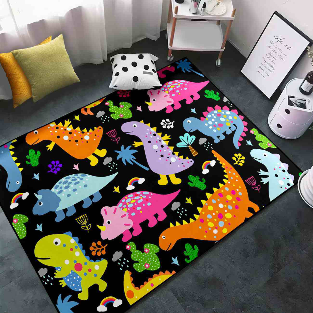 Tropical Palm Dinosaur Kids Playroom Carpet | CozyLil