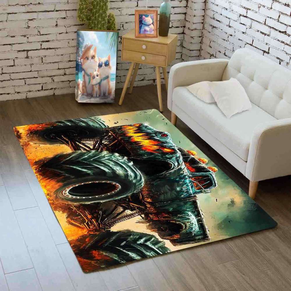 Dark Extreme Off-Road Truck Rug Ultra Non-Slip Room | CozyLil