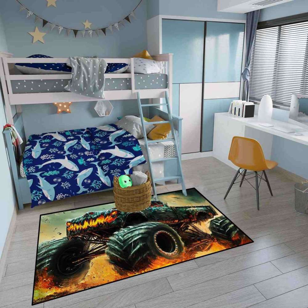 Dark Extreme Off-Road Truck Rug Ultra Non-Slip Room | CozyLil