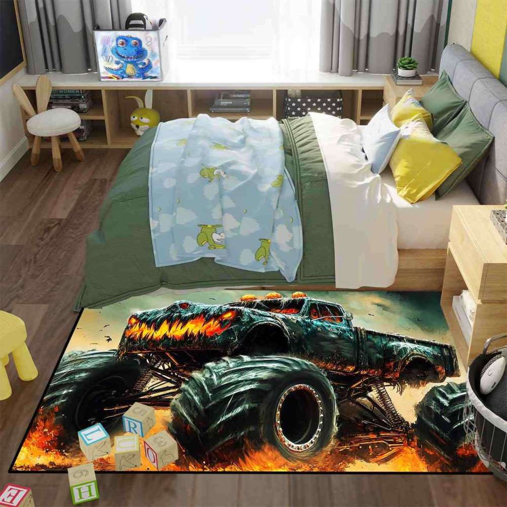 Dark Extreme Off-Road Truck Rug Ultra Non-Slip Room | CozyLil