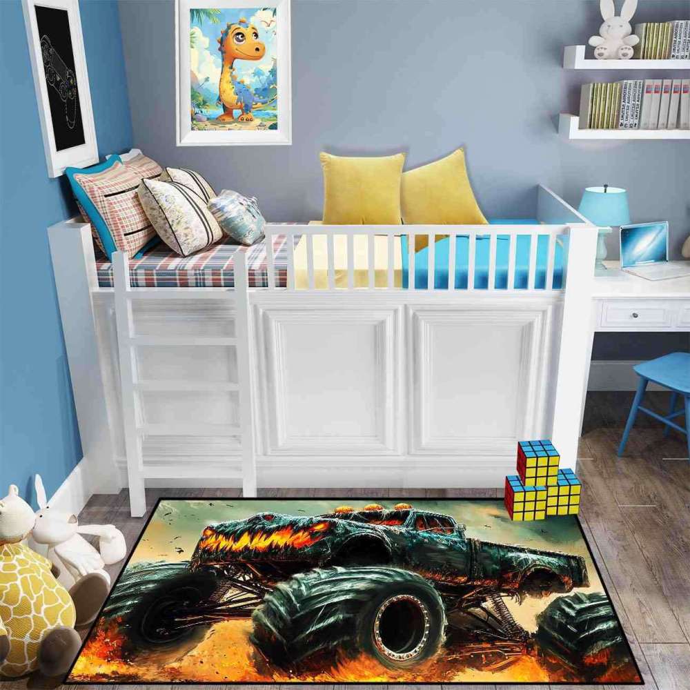 Dark Extreme Off-Road Truck Rug Ultra Non-Slip Room | CozyLil