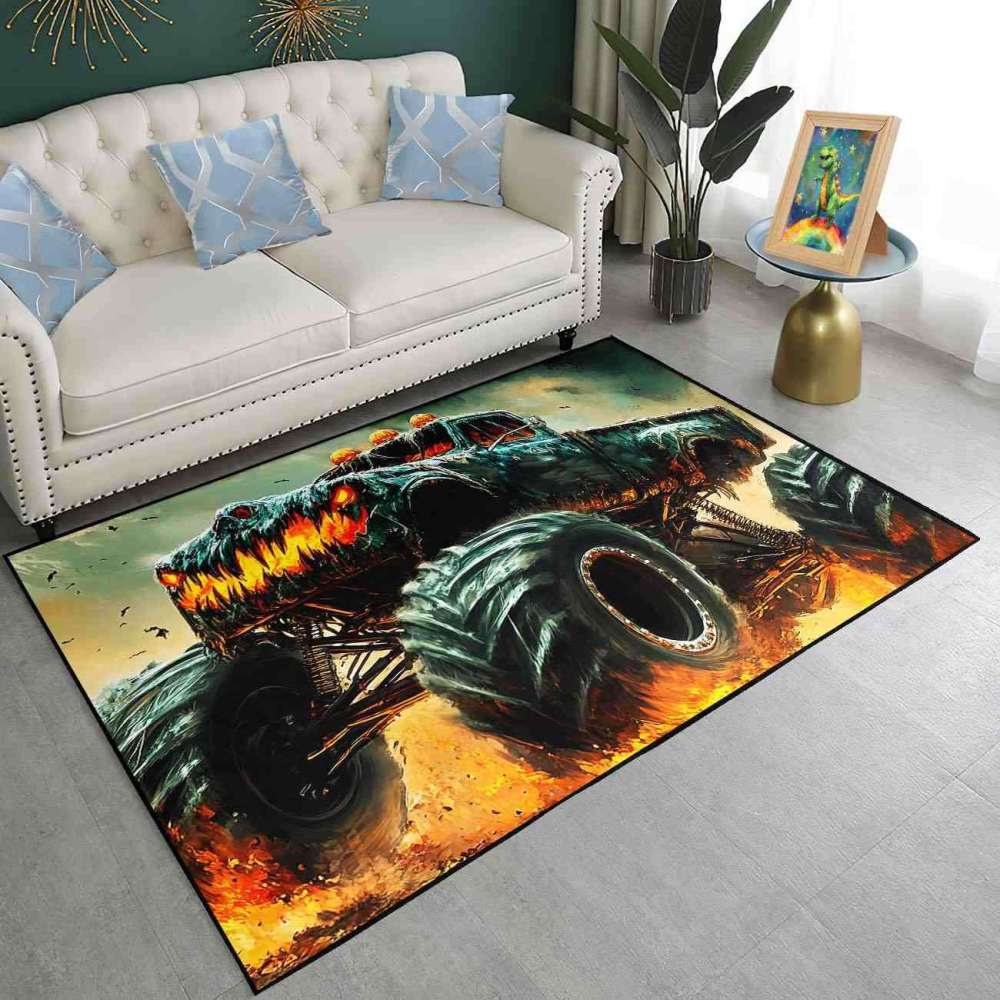 Dark Extreme Off-Road Truck Rug Ultra Non-Slip Room | CozyLil