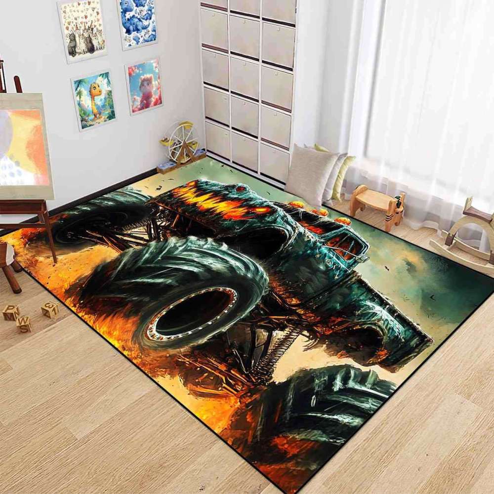 Dark Extreme Off-Road Truck Rug Ultra Non-Slip Room | CozyLil