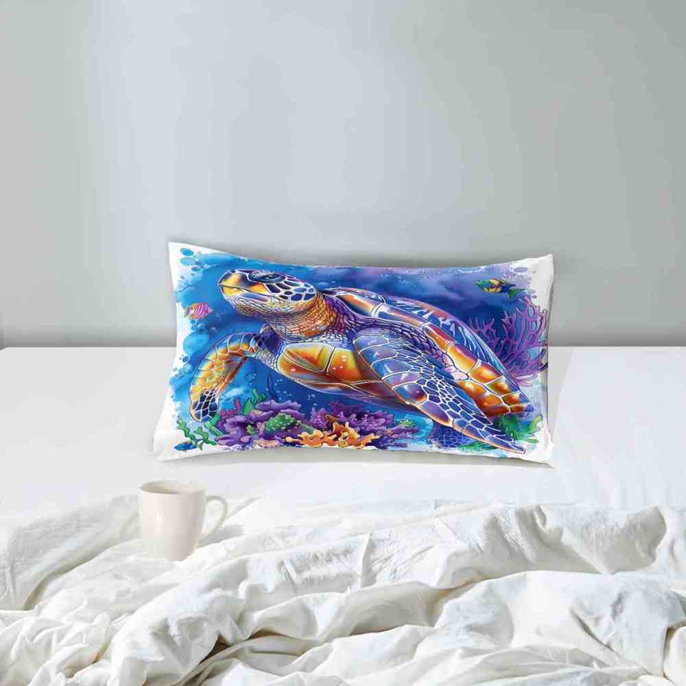 Vibrant Sea Turtle & Coral Reef Kids Comforter Set | CozyLil
