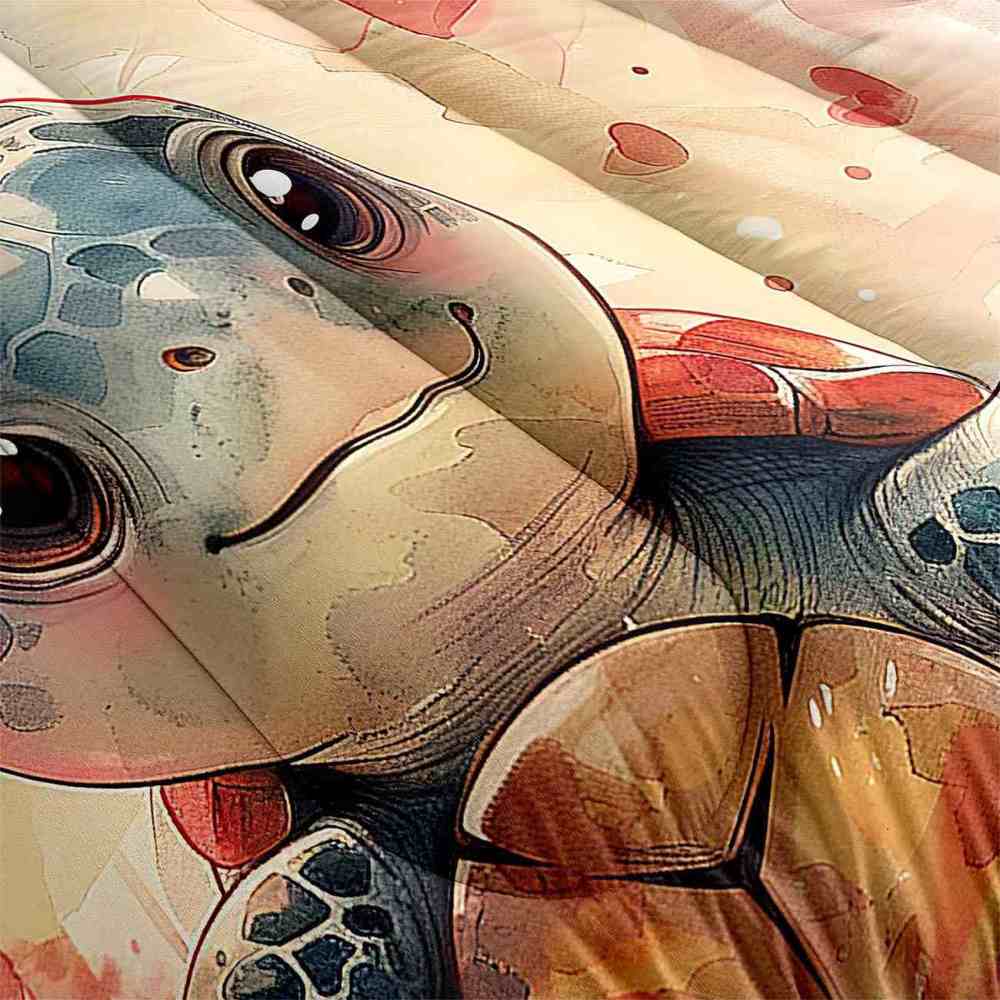 Whimsical Watercolor Sea Turtle Kids Comforter Set | CozyLil