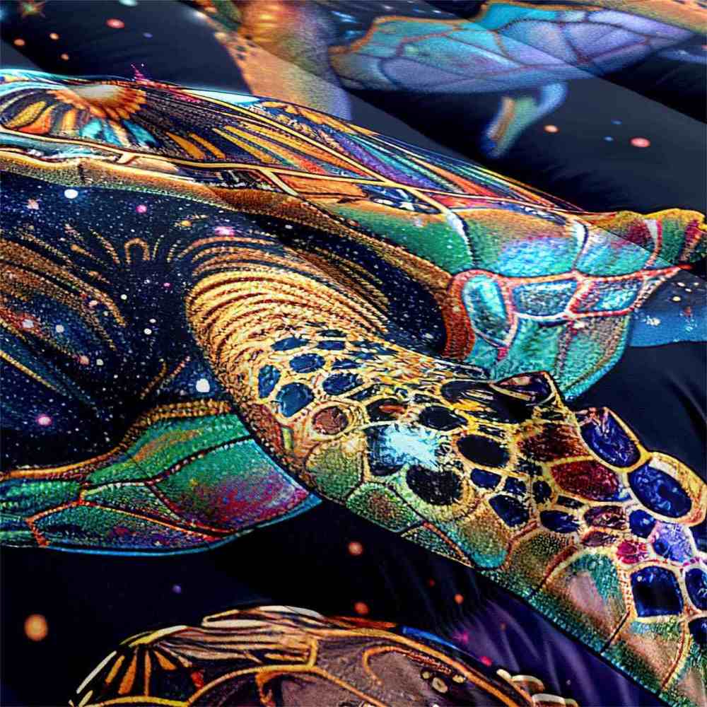 Cosmic Sea Turtle Galaxy Comforter Set for Kids & Teens | CozyLil