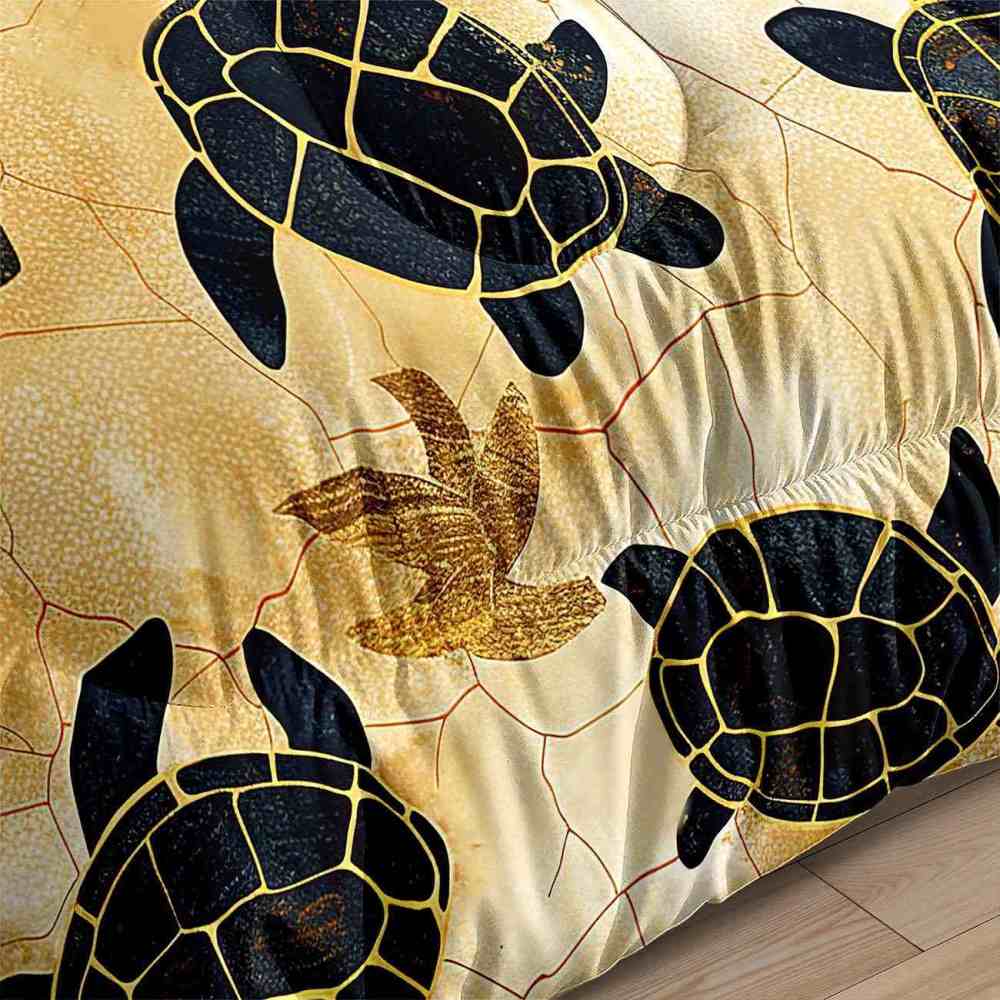 Vintage Crackle Sea Turtle Comforter Set for Boys & Girls | CozyLil