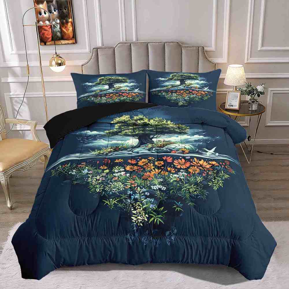 Mythical Turtle Island Tree of Life Comforter Set | CozyLil