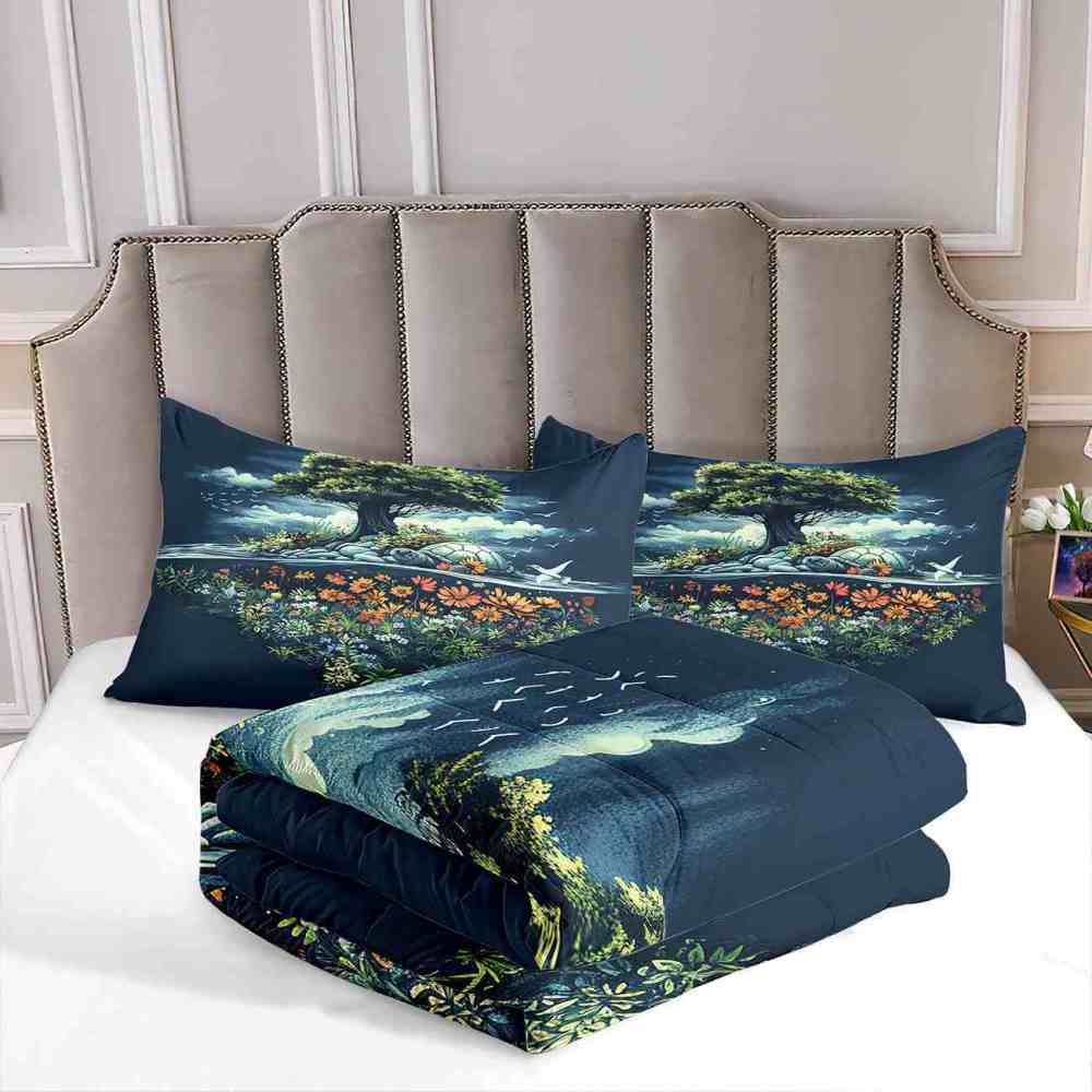 Mythical Turtle Island Tree of Life Comforter Set | CozyLil