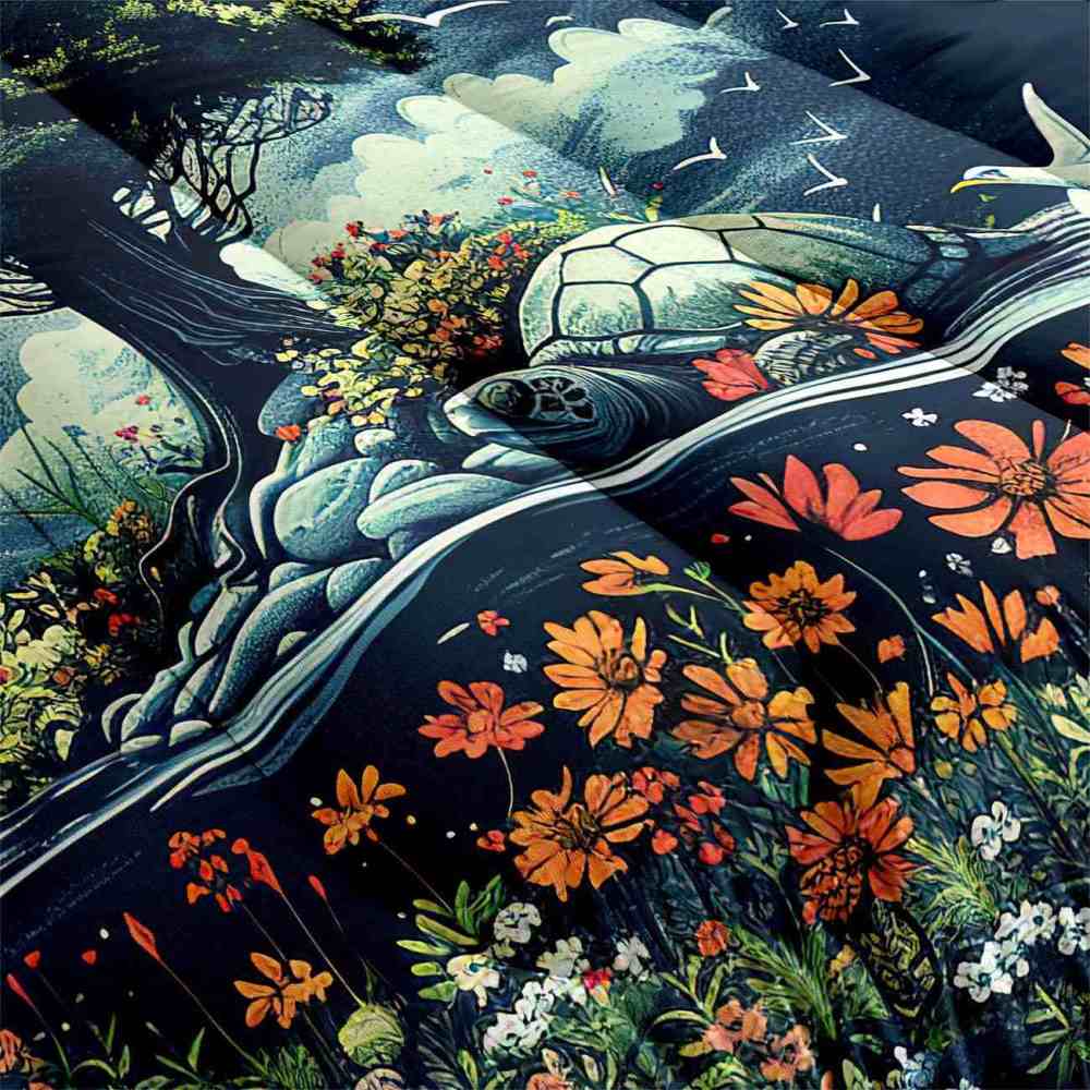 Mythical Turtle Island Tree of Life Comforter Set | CozyLil