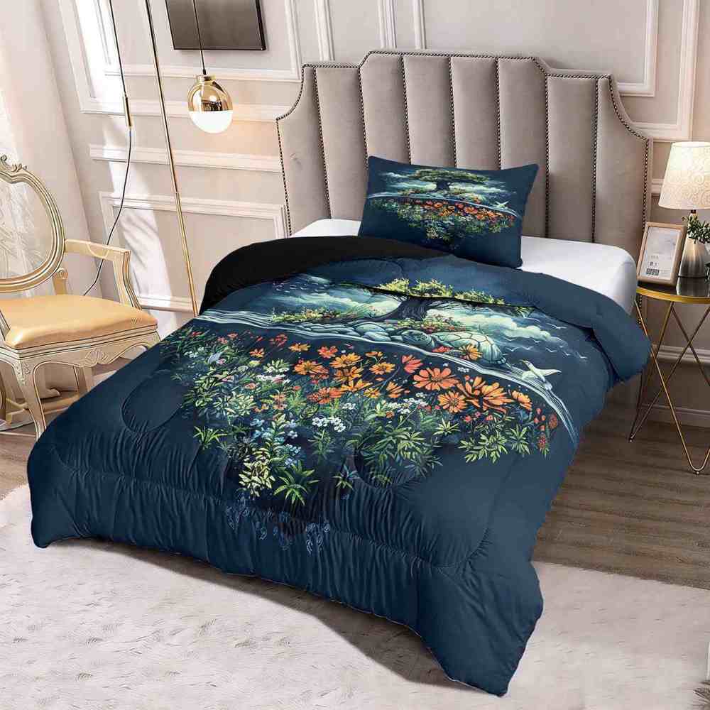 Mythical Turtle Island Tree of Life Comforter Set | CozyLil
