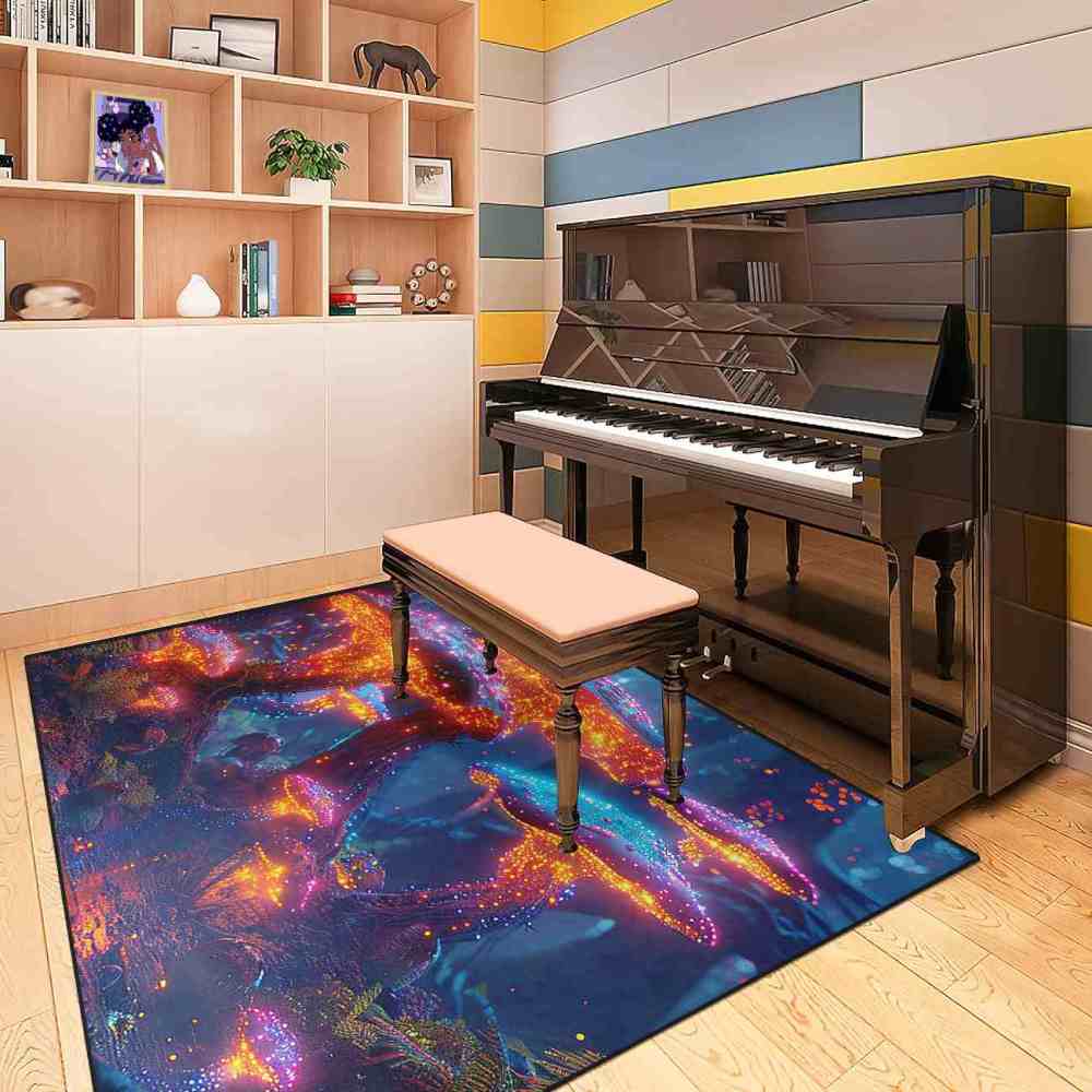 Alien Terrain Speckled Mushroom Gamer Room Rug | CozyLil