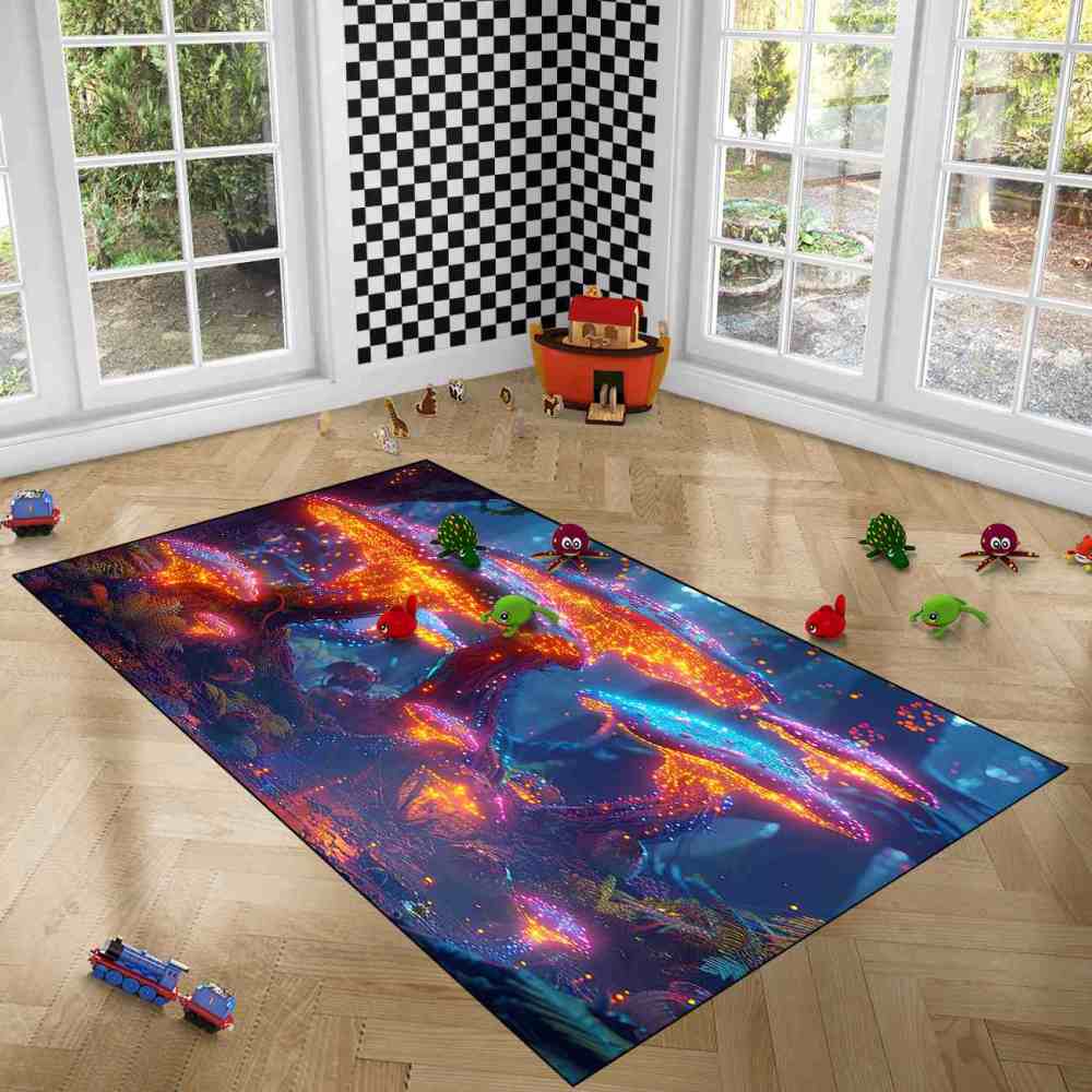 Alien Terrain Speckled Mushroom Gamer Room Rug | CozyLil