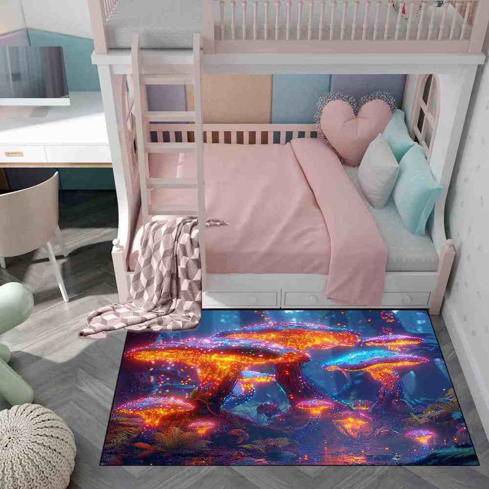 Alien Terrain Speckled Mushroom Gamer Room Rug | CozyLil