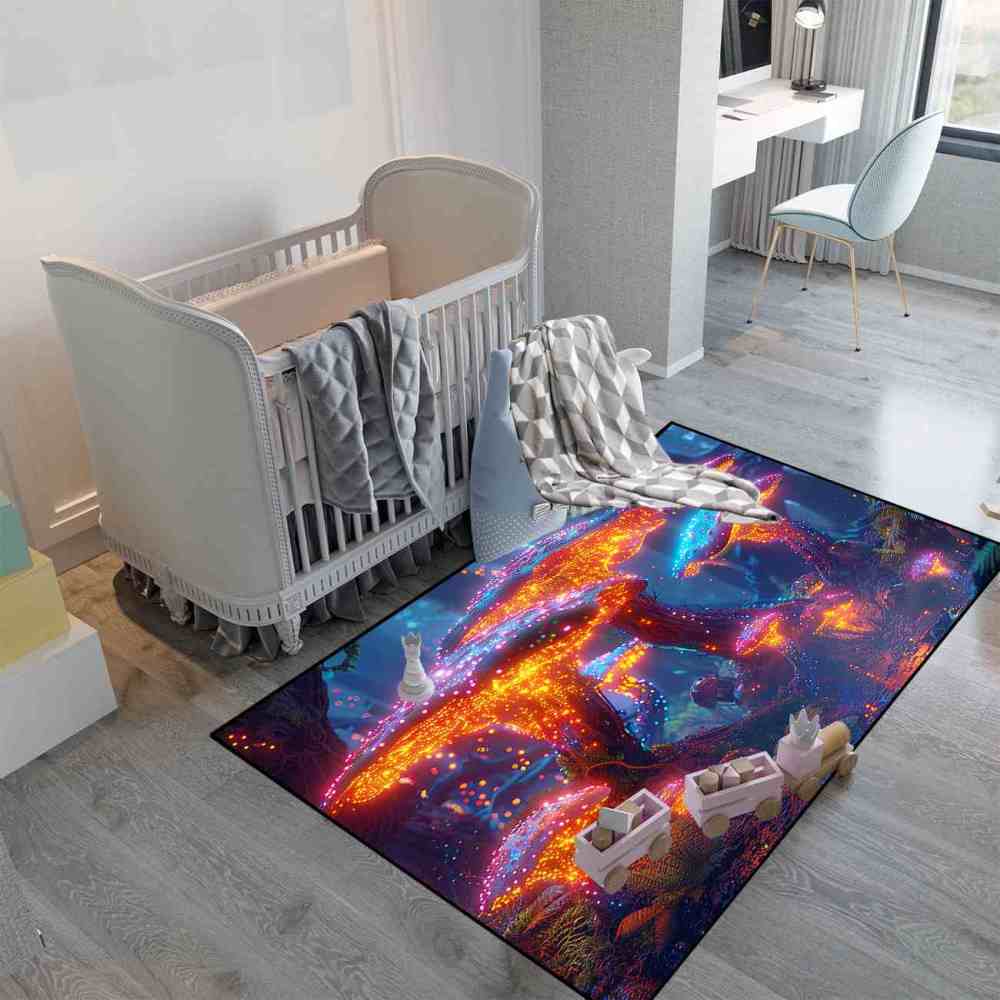 Alien Terrain Speckled Mushroom Gamer Room Rug | CozyLil