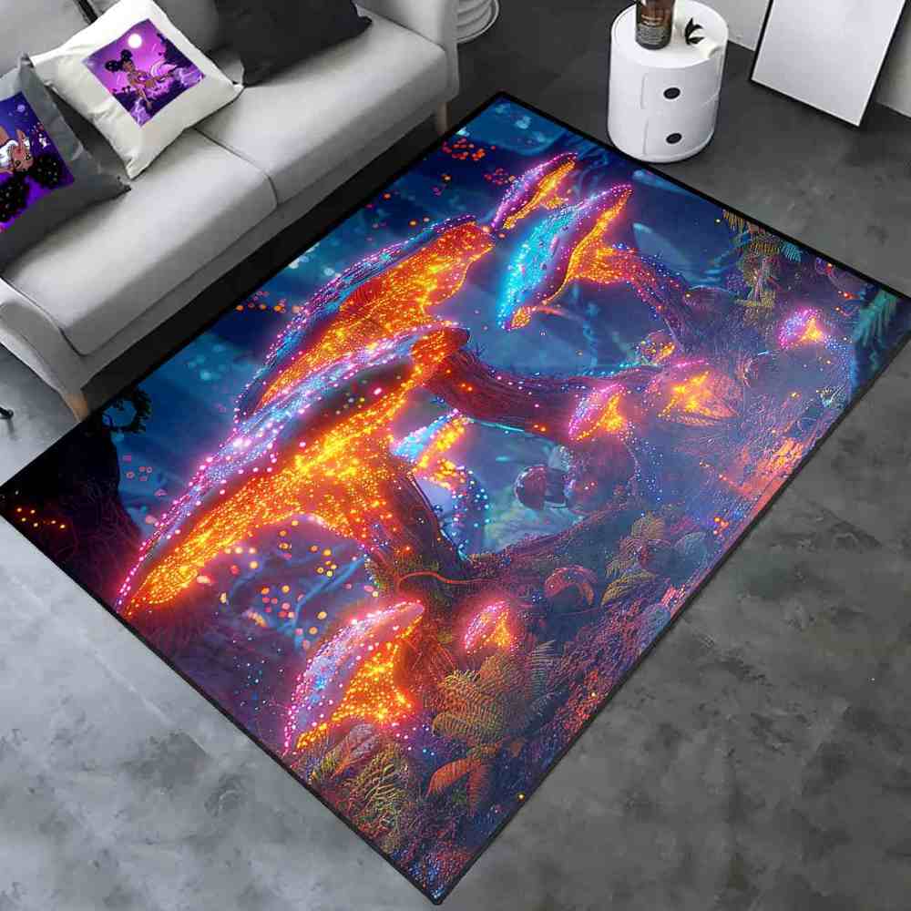 Alien Terrain Speckled Mushroom Gamer Room Rug | CozyLil