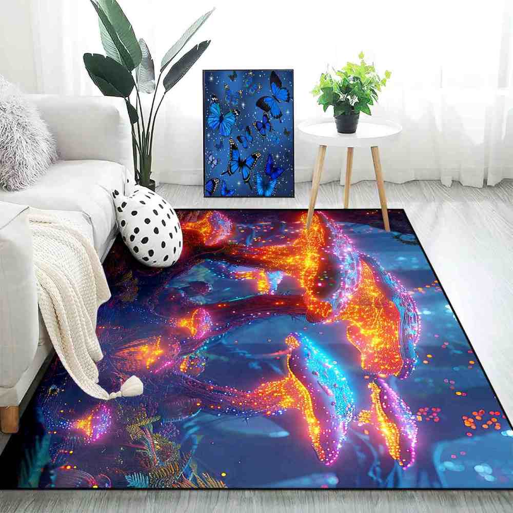 Alien Terrain Speckled Mushroom Gamer Room Rug | CozyLil