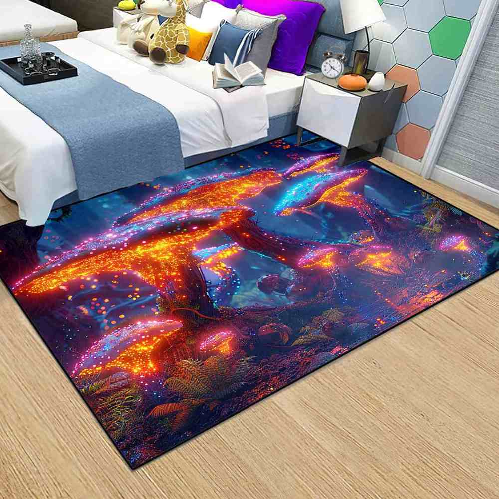 Alien Terrain Speckled Mushroom Gamer Room Rug | CozyLil