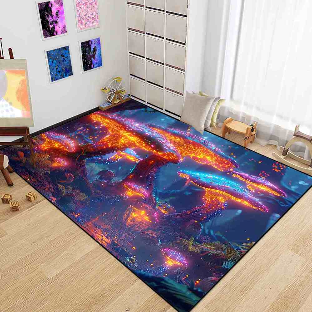 Alien Terrain Speckled Mushroom Gamer Room Rug | CozyLil