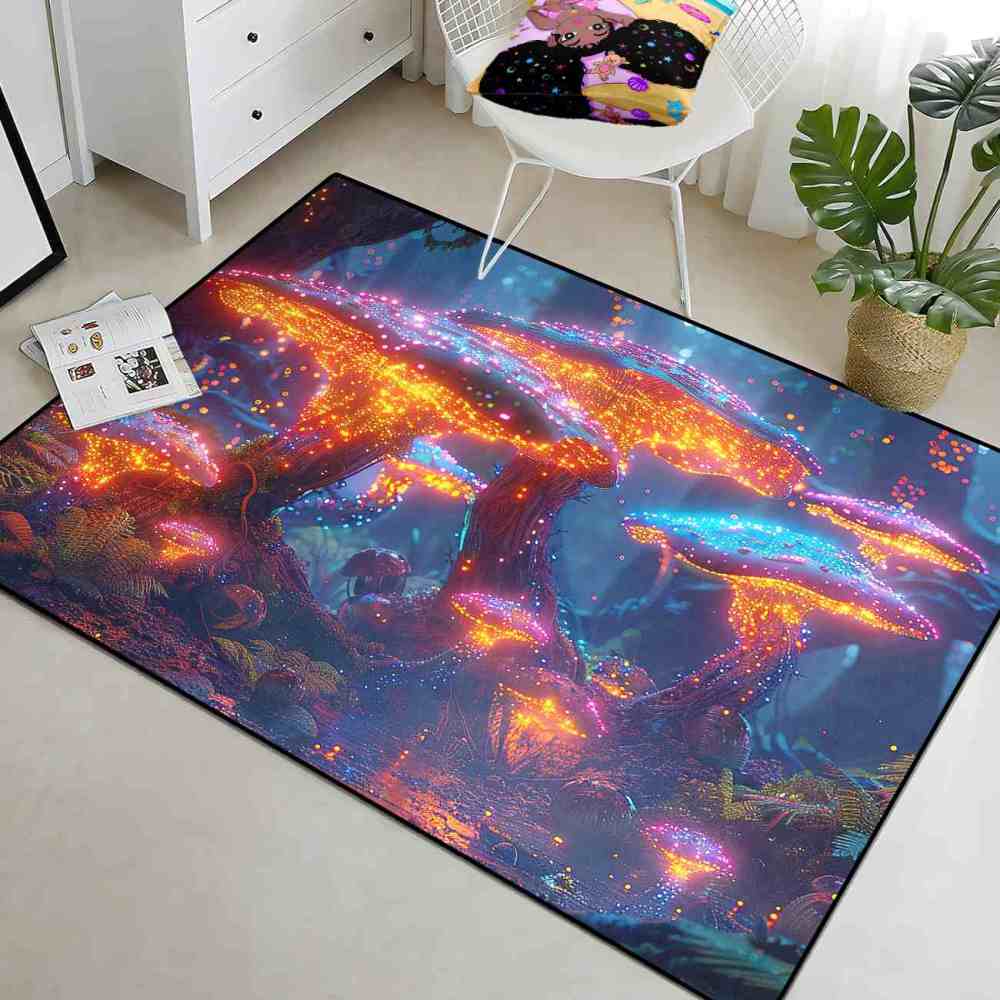 Alien Terrain Speckled Mushroom Gamer Room Rug | CozyLil