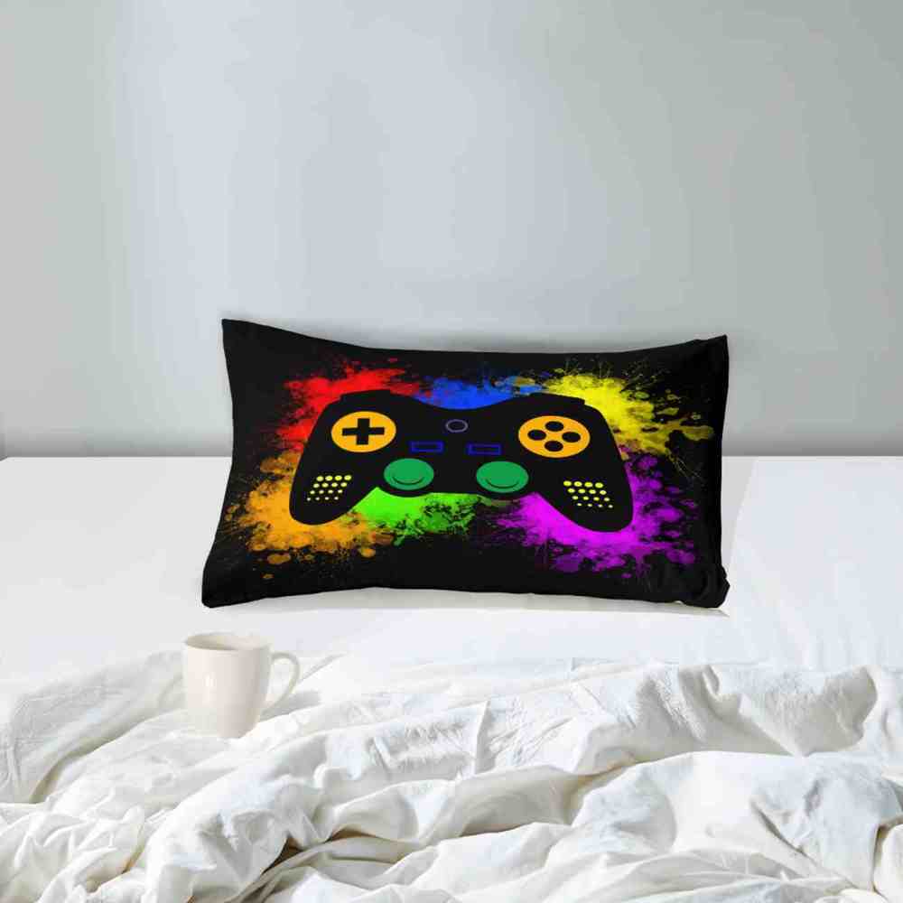 Colorful Paint Splatter Gamer Comforter Set for Boys Bedroom | CozyLil