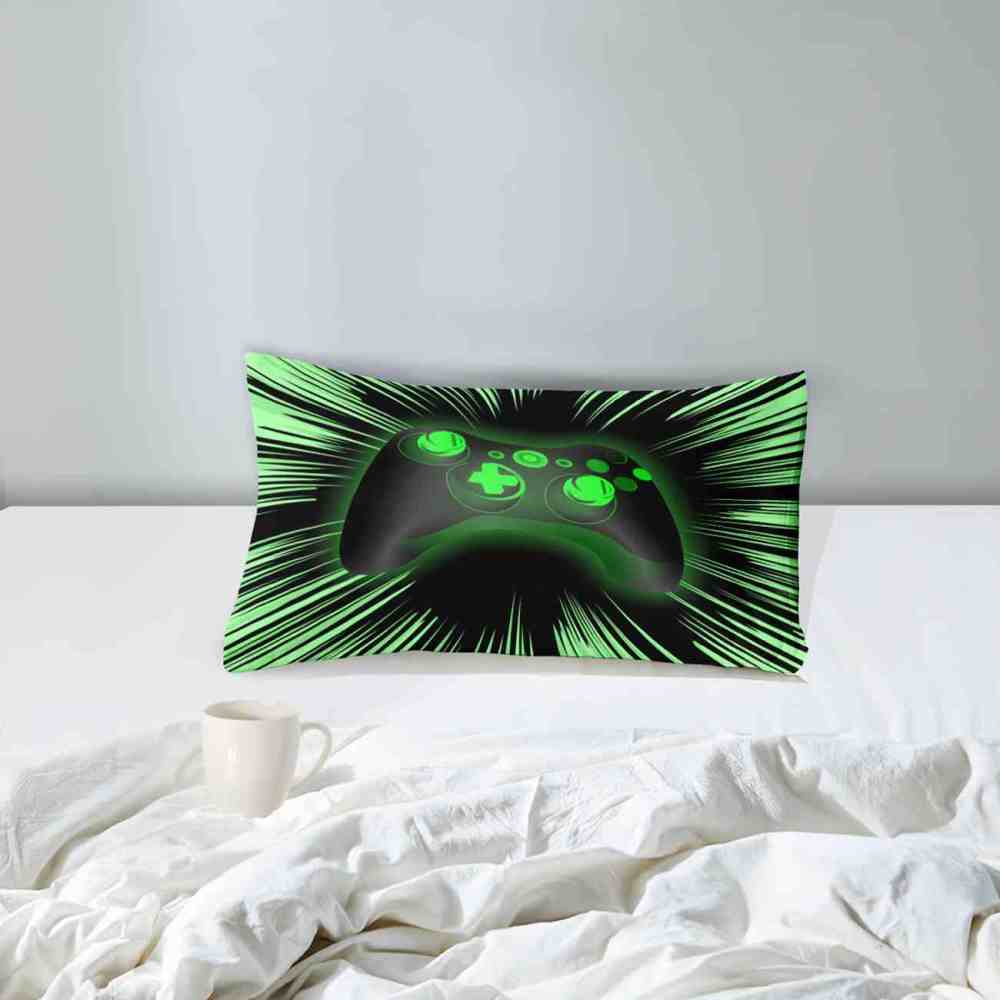 Neon Green Cyber Warp Gamer Comforter Set for Teens | CozyLil