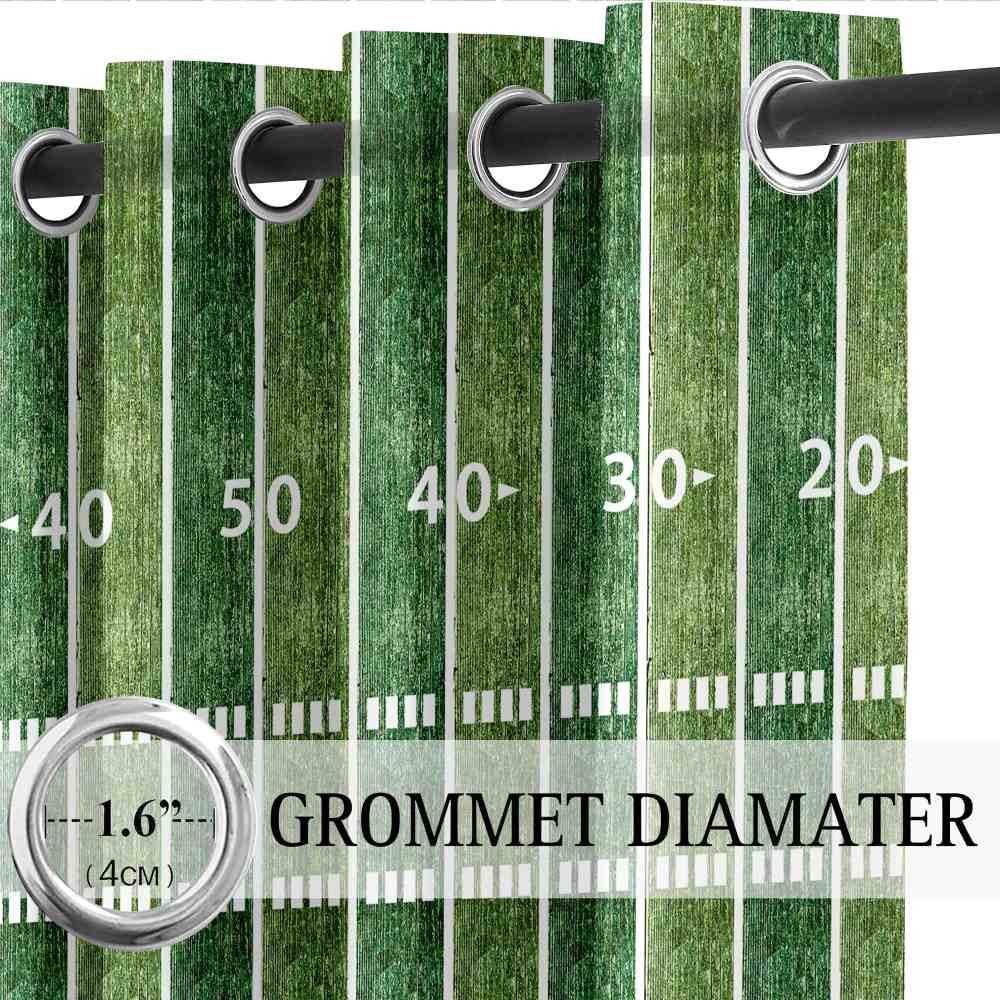 American Football Field & Yard Line Artistic Curtains CozyLil