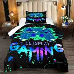 Neon Graffiti Gaming Comforter Set for Boys Bedroom | CozyLil