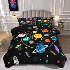 Cute Solar System Outer Space Comforter Set Kids Boys Bedding | CozyLil