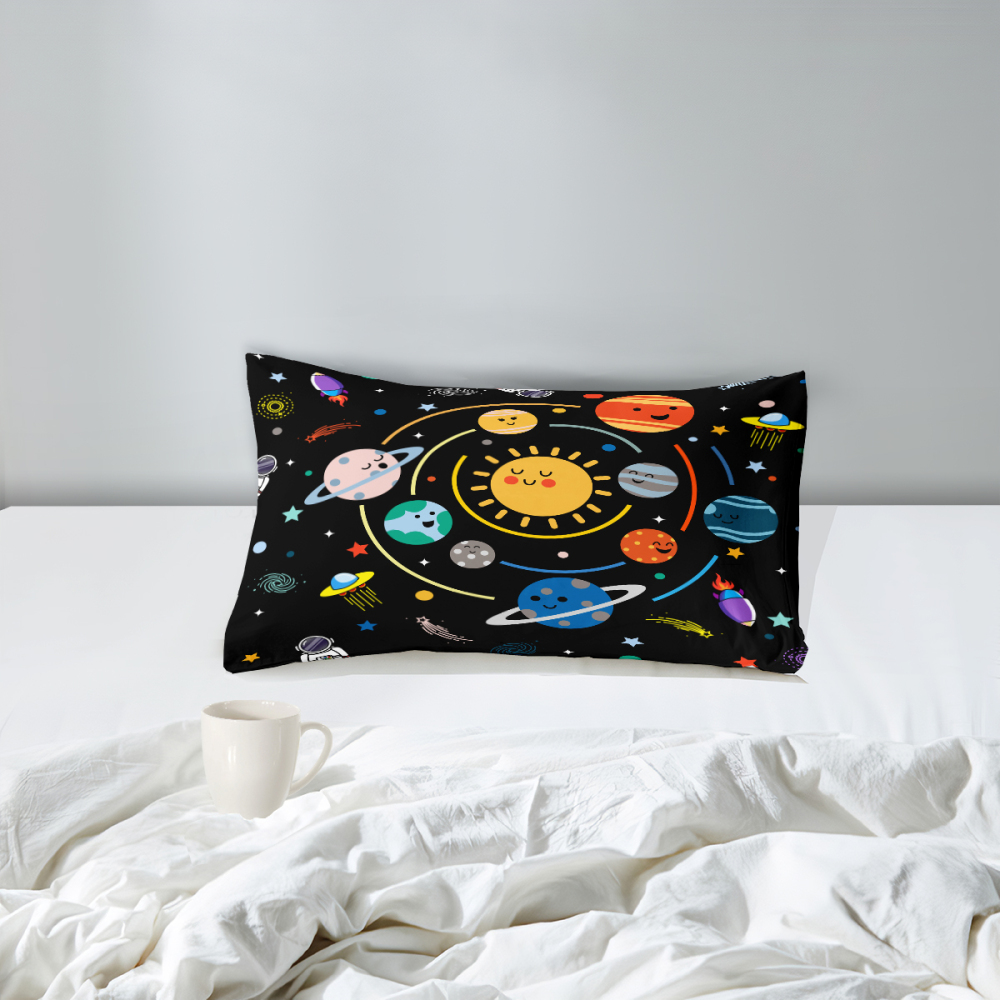 Cute Solar System Outer Space Comforter Set Kids Boys Bedding | CozyLil