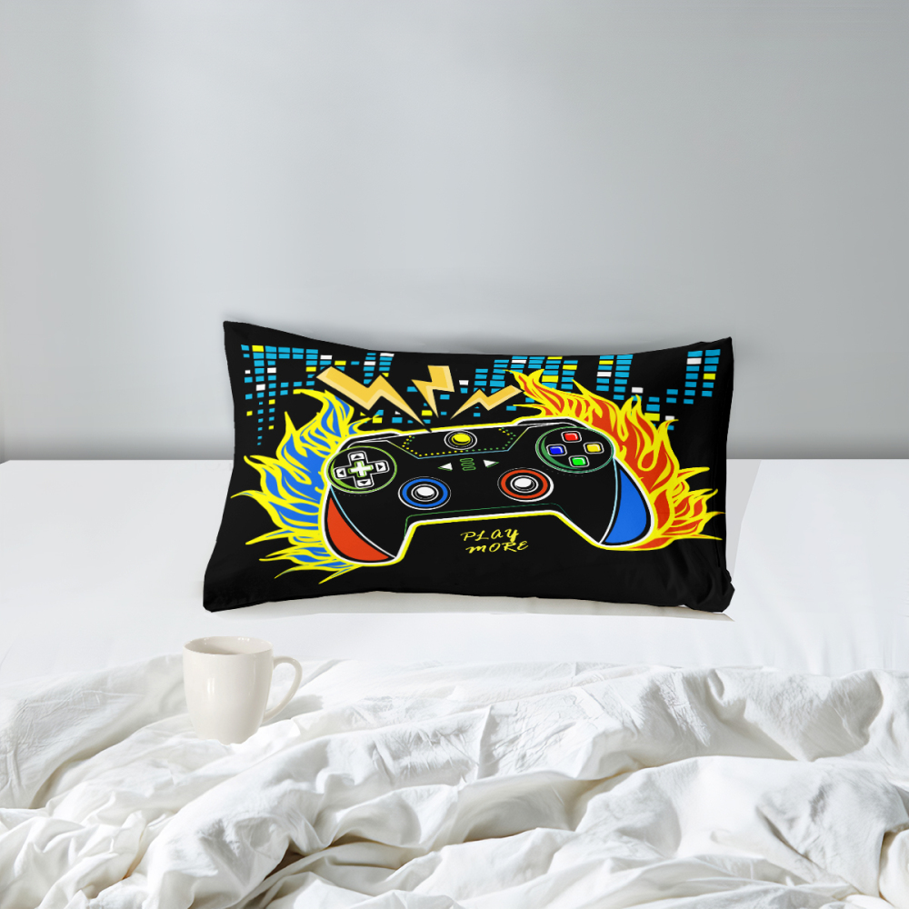 Neon Fire Gamer Comforter Set Boys Room Bedding | CozyLil