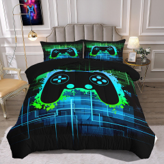 Cyber Grid Gamer Comforter Set Kids Bedding | CozyLil