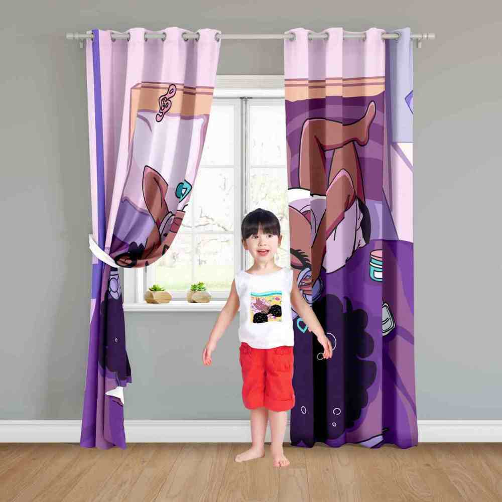 Melanin Magic Music Vibe Black Girl Room Curtains | CozyLil