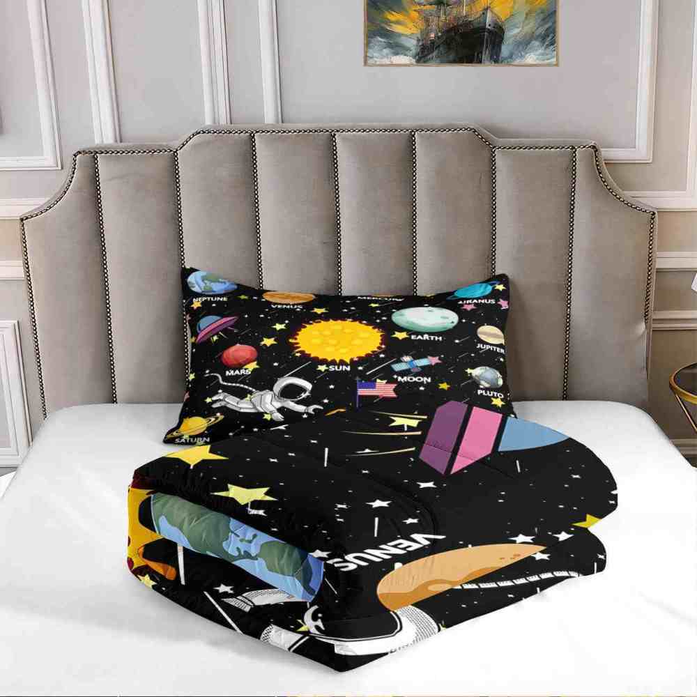 Astronaut Solar System Comforter Set Kids Bedding | CozyLil