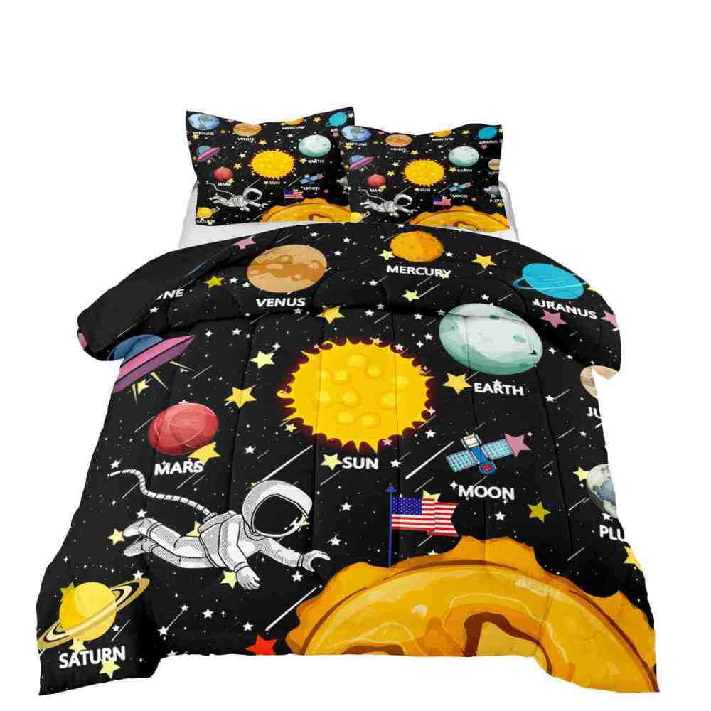 Astronaut Solar System Comforter Set Kids Bedding | CozyLil